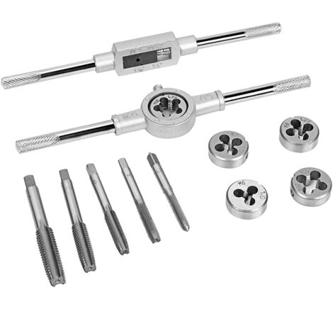 Workpro Set di maschi e filiere metalliche 12 pezzi