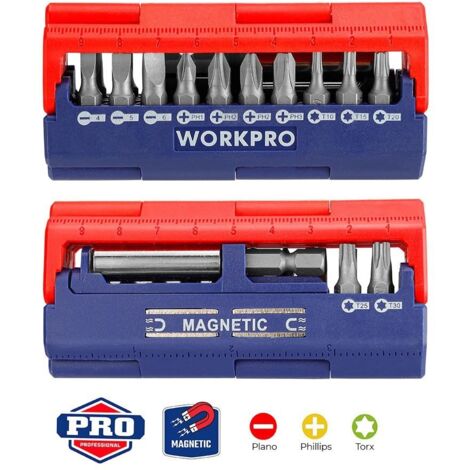 WorkPro Universale Kit inserti PH0, PH1, PH2