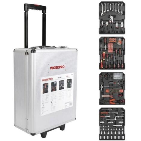 Workpro WP1050 Maletín de herramientas 1050 piezas aluminio