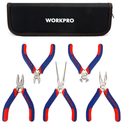 WorkPro WP201015 universel Set de mini-pinces 5 pièces