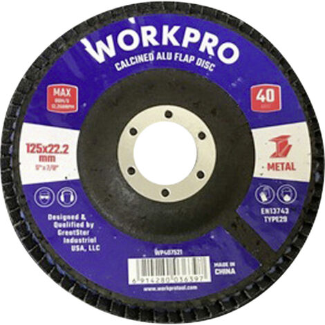 WorkPro WP407521 Fächerschleifscheibe Durchmesser 125 mm  10 St.