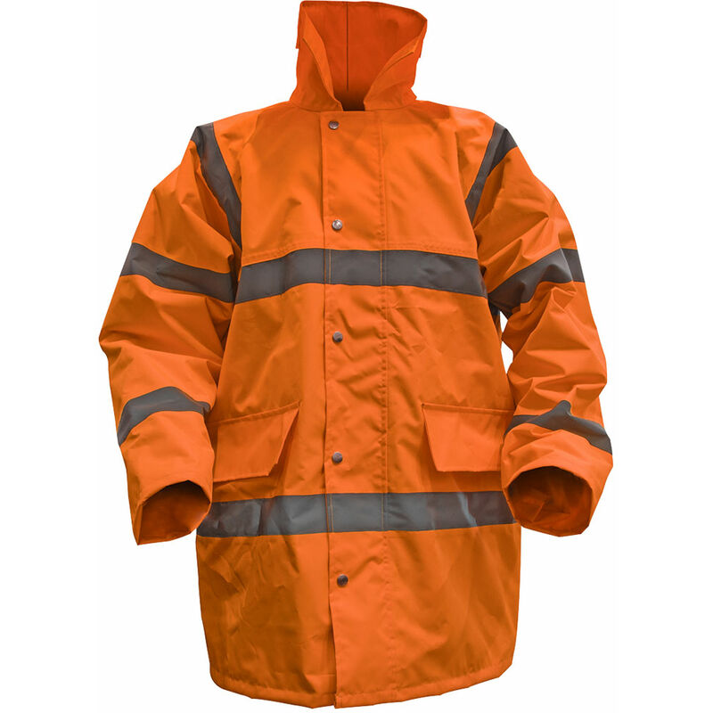 Worksafe - 806LO Hi-Vis Orange Motorway Jacket with Quilted Lining - Large