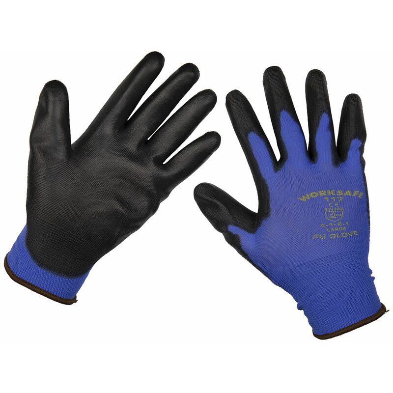 Worksafe - 9117L Lightweight Precision Grip Gloves (Large) - Pair