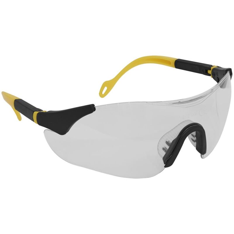 Sealey - Sports Style Clear Safety Glasses with Adjustable Arms