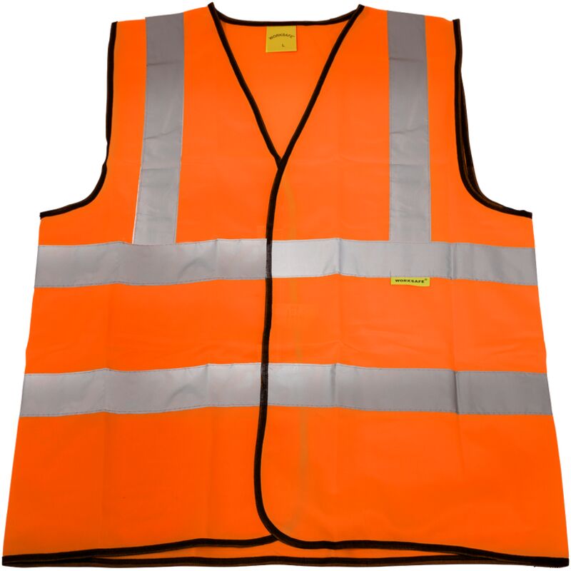 Hi-vis Orange Waistcoat (Site and Road Use) - Large - Sealey