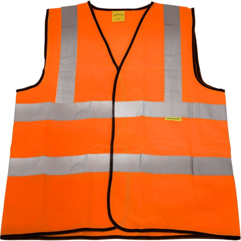 9812XL Worksafe Hi-Vis Orange Waistcoat - X-Large - Sealey