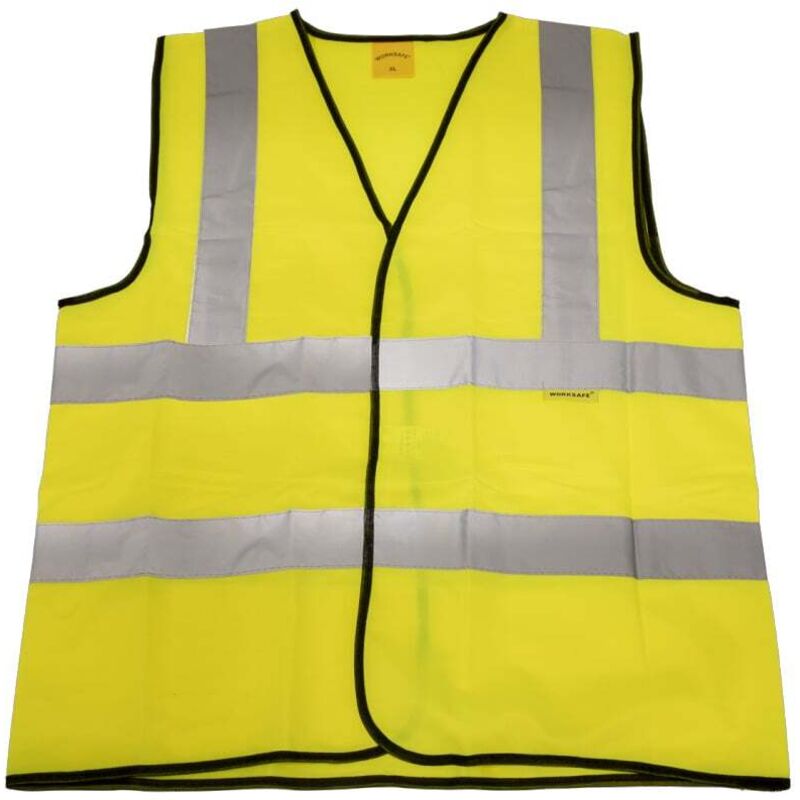 9804XL Worksafe Hi-Vis Yellow Waistcoat - X-Large - Sealey