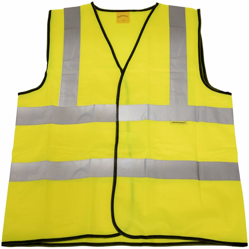 Worksafe - 9804M Hi-Vis Waistcoat (Site and Road Use) Yellow - Medium