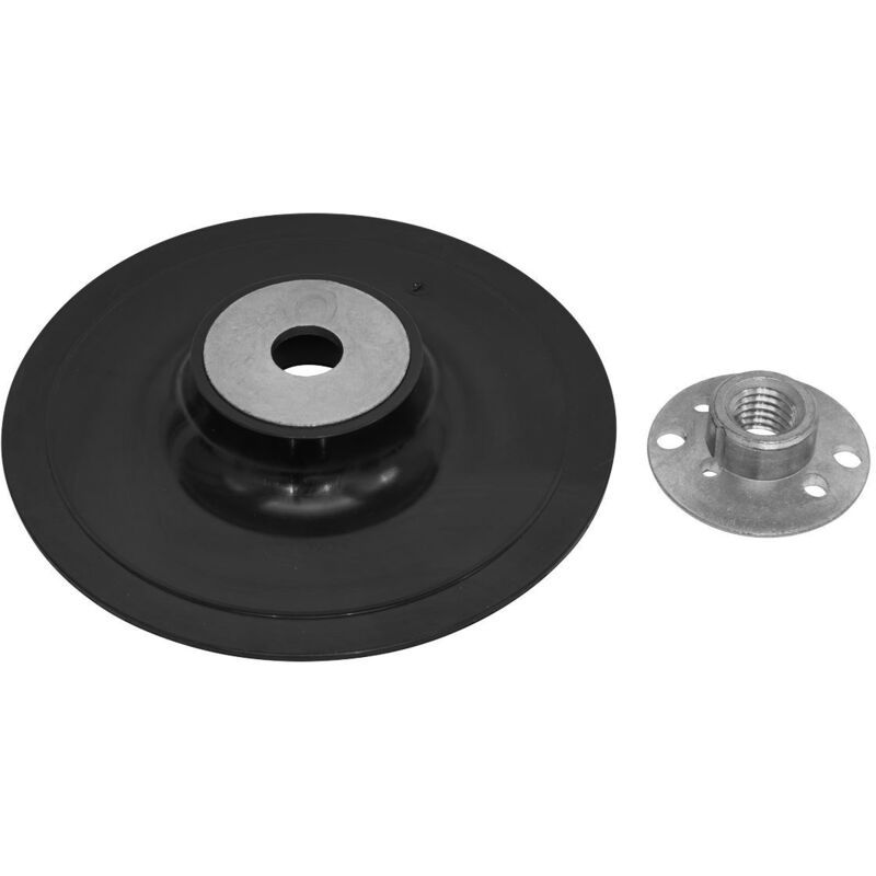 Rubber Backing Pad �125mm - M14 x 2mm RBP125 - Sealey