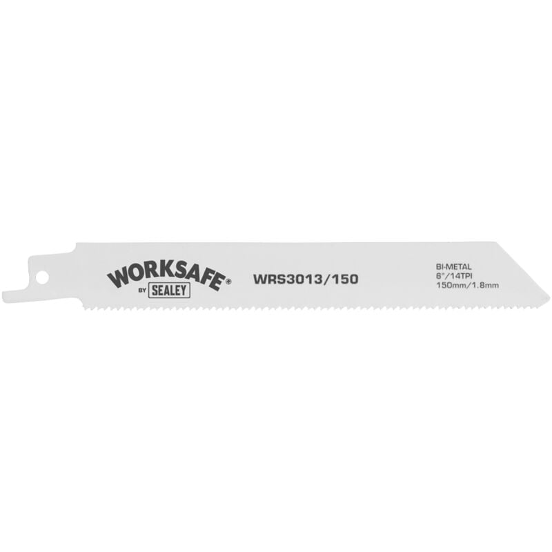 Reciprocating Saw Blade 150mm 14tpi, Pack of 5 - Sealey