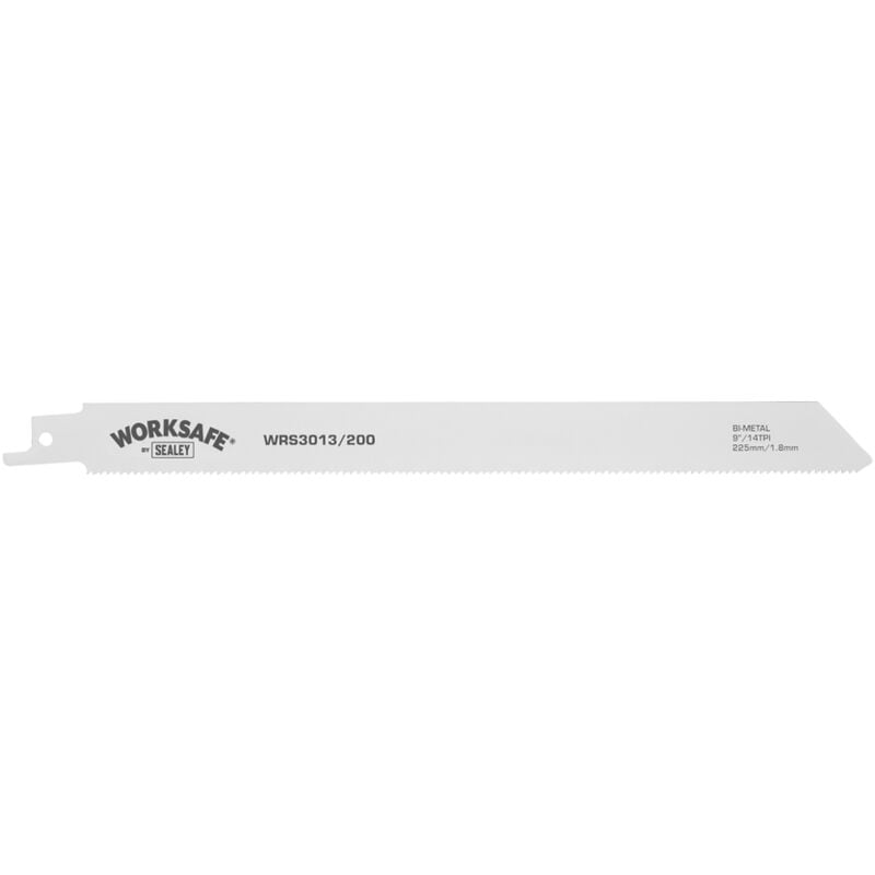 Reciprocating Saw Blade 225mm 14tpi, Pack of 5 - Sealey