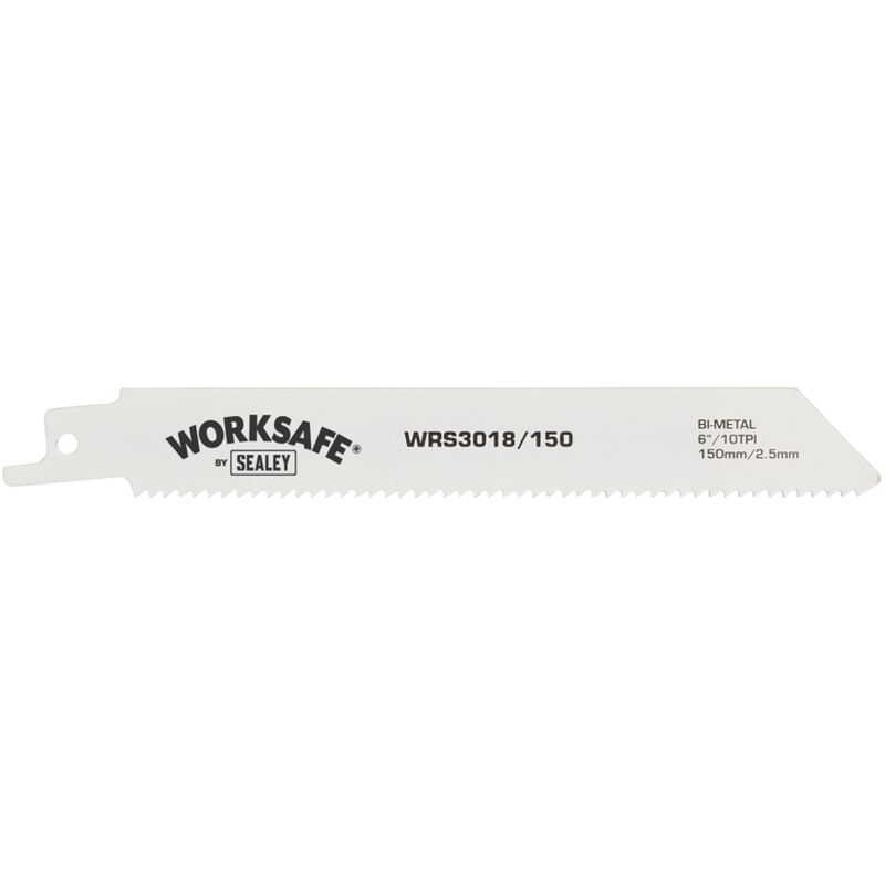 Reciprocating Saw Blade 150mm 10tpi, Pack of 5 - Sealey