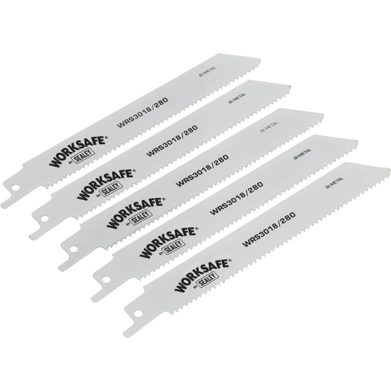 Sealey - WRS3018/280 Worksafe® Reciprocating Saw Blade 280mm 10tpi - Pack of 5