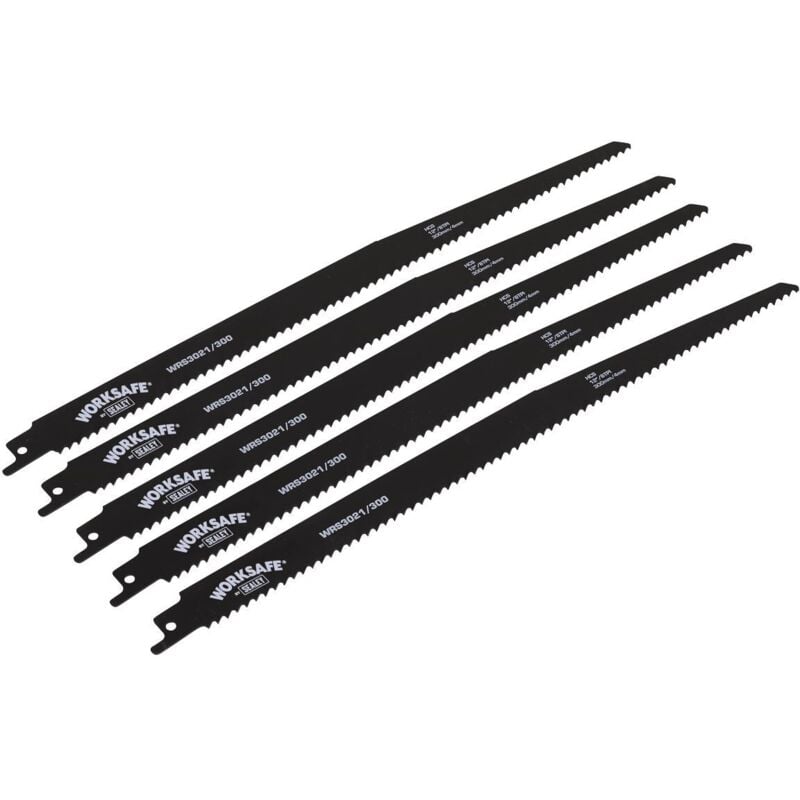 Sealey - WRS3021/300 Reciprocating Saw Blade 300mm 6tpi - Pack of 5