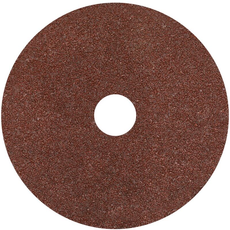 Fibre Backed Disc 125MM - 24 Grit Pack of 25 - Sealey