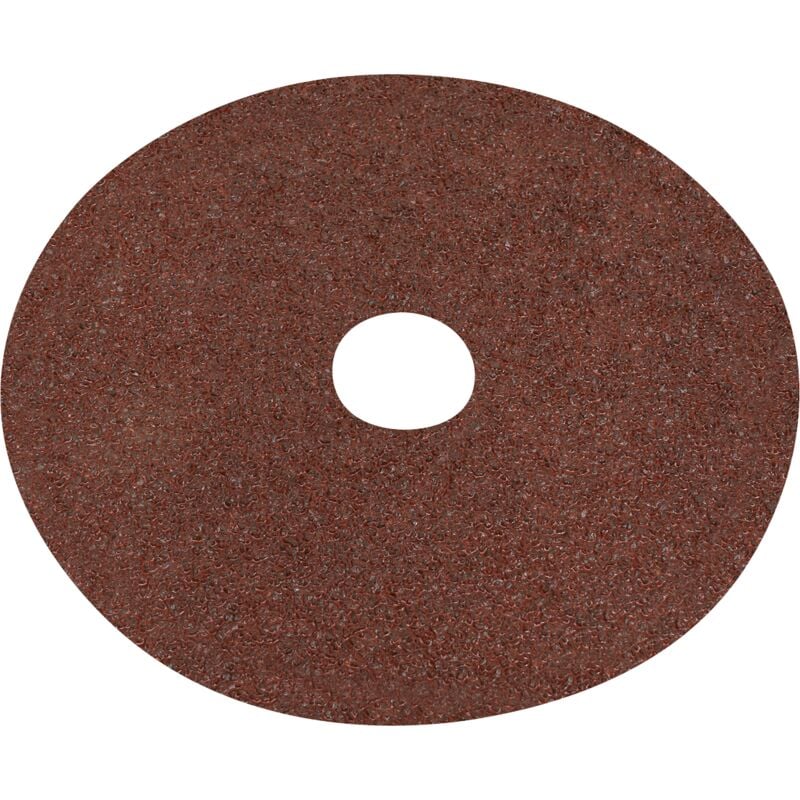 Fibre Backed Disc 125MM - 24 Grit Pack of 25 - Sealey