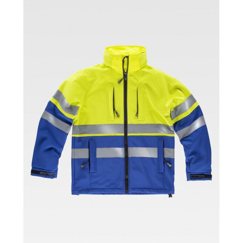 

Chaqueta Workshell con dos cintas reflectantes en pecho y mangas WORKTEAM S9525 | S - Azulina+Amarillo A.V.