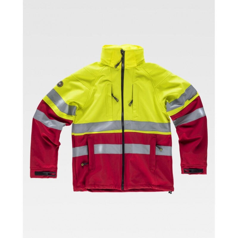 Chaqueta Workshell con dos cintas reflectantes en pecho y mangas WORKTEAM S9525