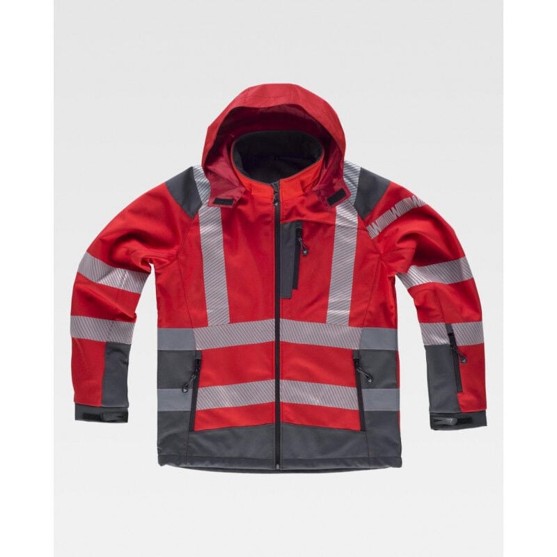 

Chaqueta Workshell Combi térmica y cortavientos de Alta Visibilidad S9212 | 3XL - Rojo+Gris Oscuro A.V. - Workteam