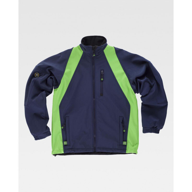 

Chaqueta Workshell combinada con refuerzo en codos WORKTEAM Future WF1640 | S - Marino+Verde Flúor