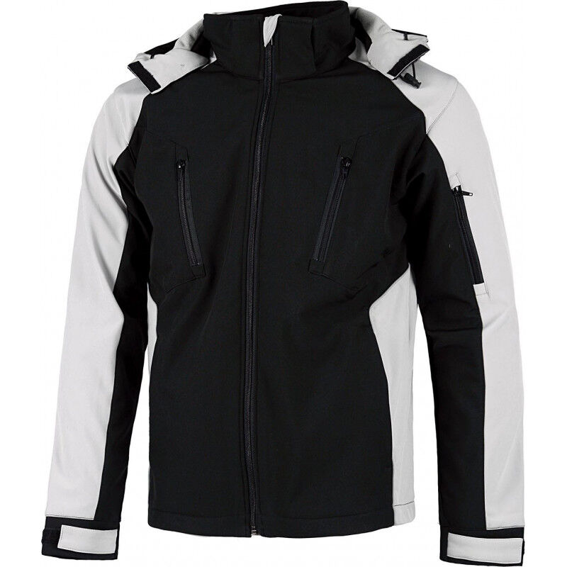 

Chaqueta cortavientos con vivos reflectantes WORKTEAM Future WF1040 | L - Negro+Gris Claro