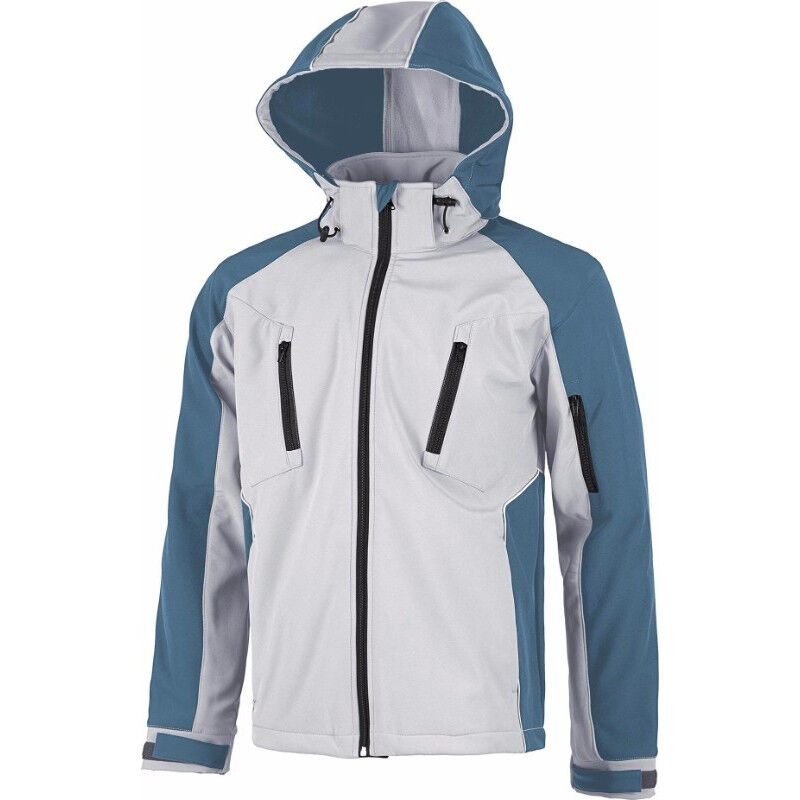 

Chaqueta cortavientos con vivos reflectantes WORKTEAM Future WF1040 | L - Gris Claro+Azafata