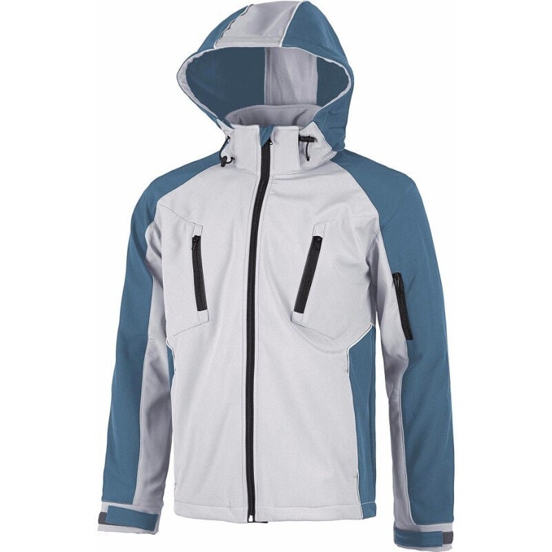 

Chaqueta cortavientos con vivos reflectantes WORKTEAM Future WF1040 | XXL - Gris Claro+Azafata