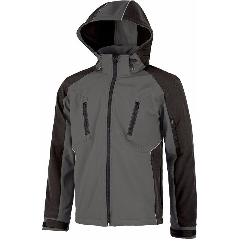 

Chaqueta cortavientos con vivos reflectantes WORKTEAM Future WF1040 | S - Gris Oscuro+Negro