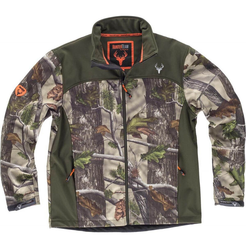 

Chaqueta Workshell con motivos vegetales con bolsillos interiores S8665 | 3XL - Camuflaje bosque verde / Verde caza - Workteam