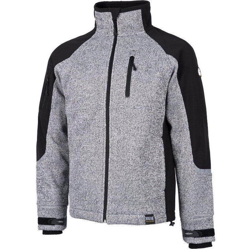

Chaqueta Workshell Sport en tejido de punto superpuesto | S - Gris Jaspeado+Negro