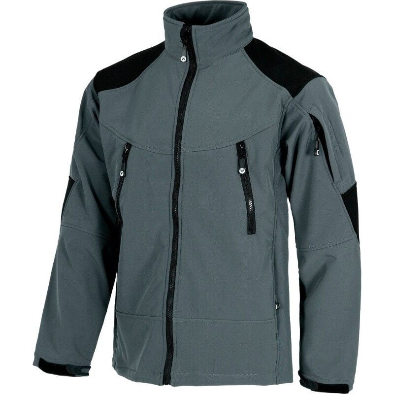 

Chaqueta Workshell con bocamanga ajustable S9020 Sport | S - Gris+Negro - Workteam