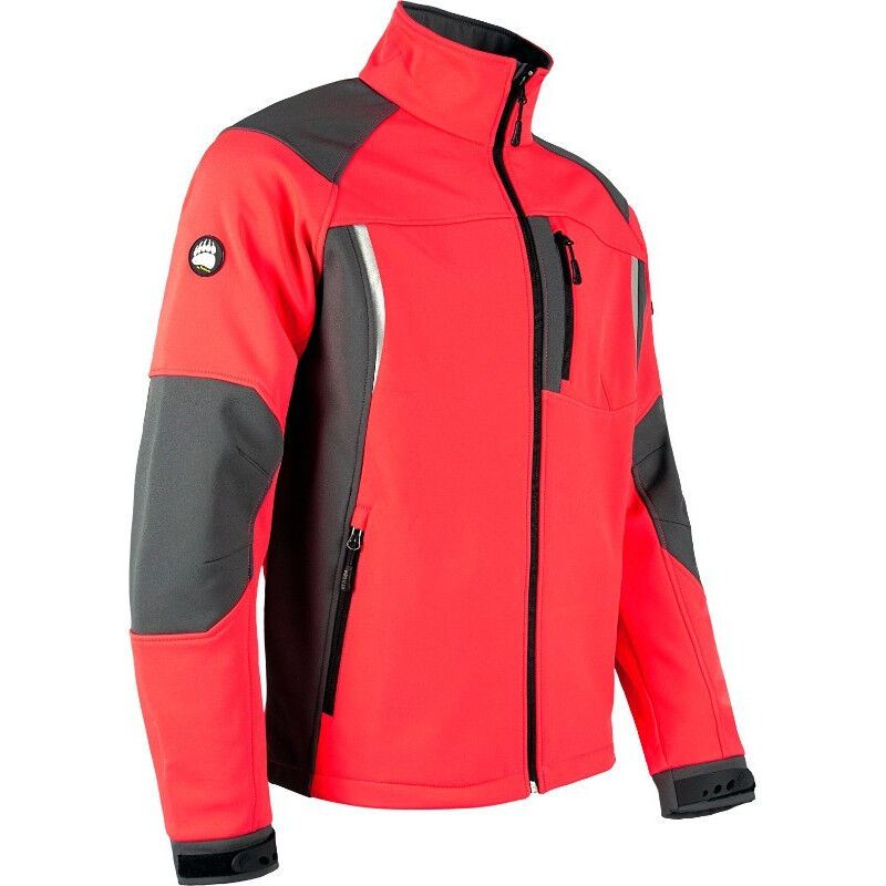 

Workteam - Chaqueta Workshell combinada de manga ranglán y alta capacidad térmica S9495 | L - Rojo A.V.+Gris