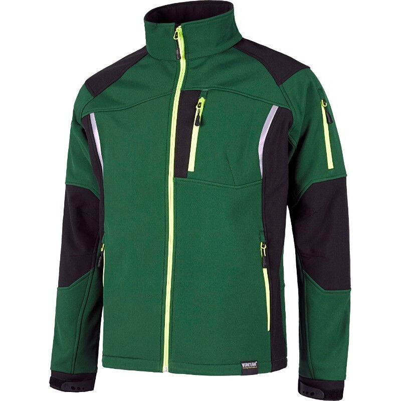 

Workteam - Chaqueta Workshell combinada de manga ranglán y alta capacidad térmica S9495 | S - Verde Oscuro+Negro