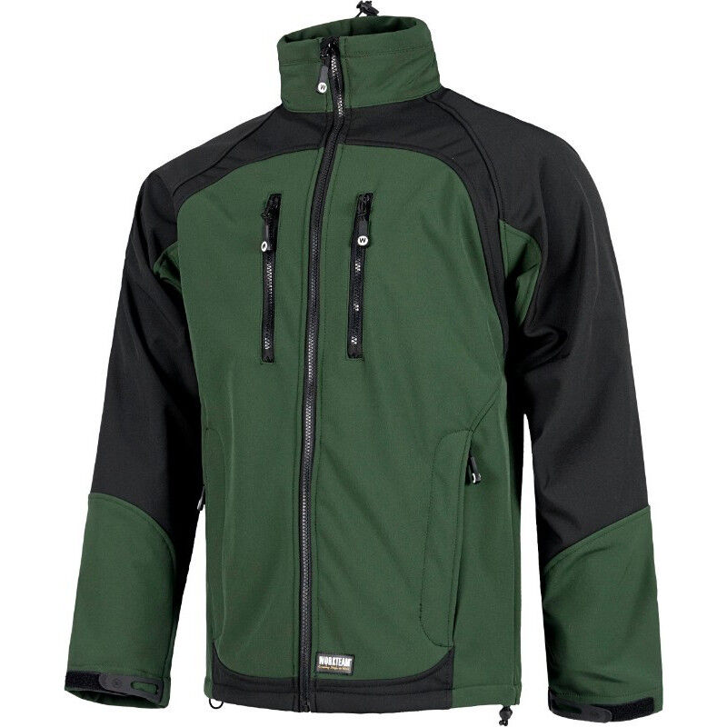 

Chaqueta Workshell con cremallera combinada WORKTEAM S9030 Sport | XXL - Verde Oscuro+Negro