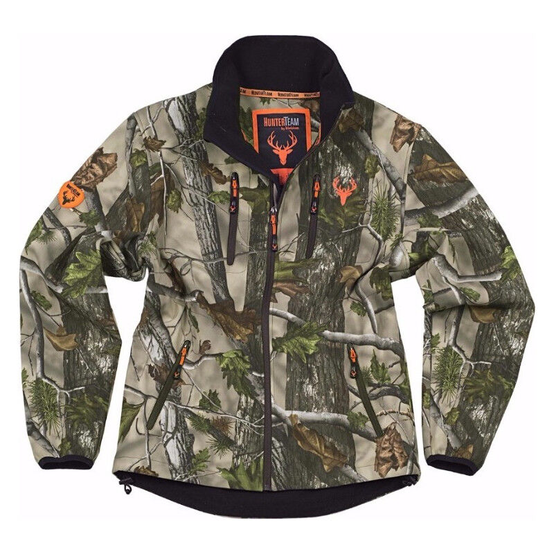 

Chaqueta para actividades de caza WORKTEAM S8660 Workshell Sport | M - Camuflaje Bosque Verde