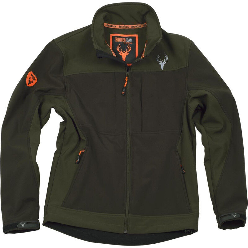 

Chaqueta Workshell con canesús y solapa protectora interior WORKTEAM S8620 Sport | 3XL - Marron/Verde Caza