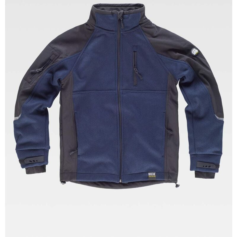 

Chaqueta Workshell Sport en tejido de punto superpuesto | M - Marino+Negro