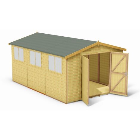 Workspace DD Tongue and Groove Garden Shed Workshop Approx 10 x 15 Feet