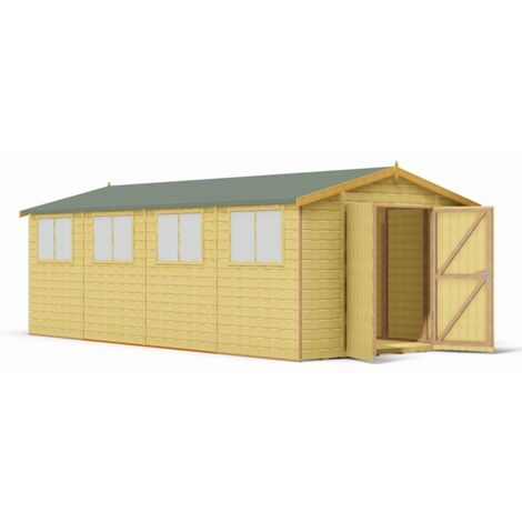 Workspace DD Tongue and Groove Garden Shed Workshop Approx 10 x 20 Feet