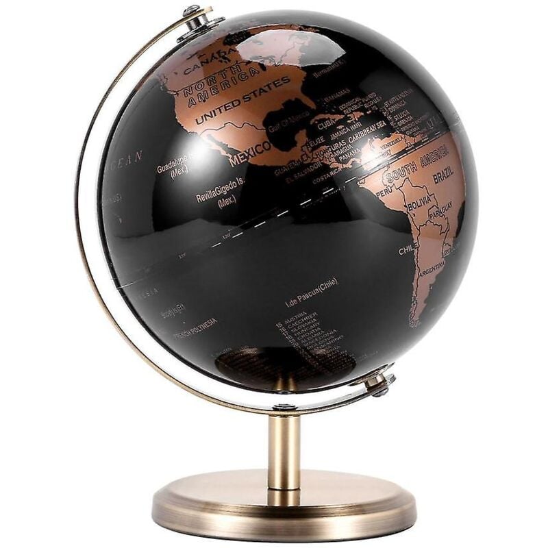 Carte du globe terrestre compatible avec la décoration de table de la maison (or)