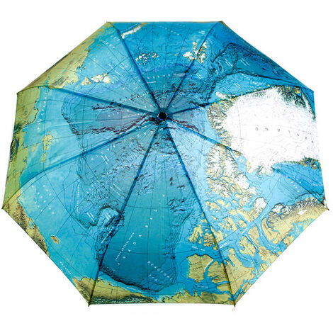 World Map Umbrella Parapluie Automatique Parapluie Pliable Parapluie Parapluie Coupe-Vent / Triple Pliable / Couleur Changeante de l'eau / Parapluie Zèbre en Caoutchouc Noir (World map)