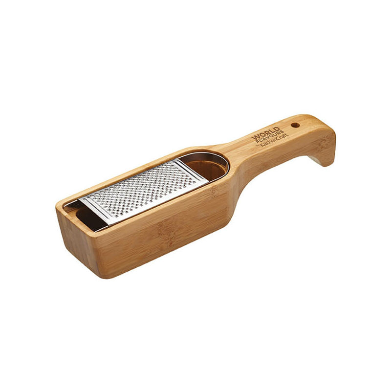Italian Bamboo Grater with Holder - World Of Flavours