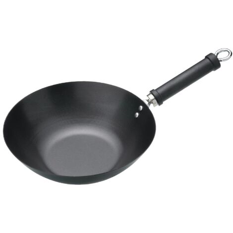 World Of Flavours Oriental 30cm Carbon Steel Non-Stick Wok With Phenolic Handle