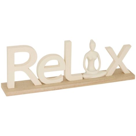 Wort zum Aufstellen Yogi 36x6cm - Weiß