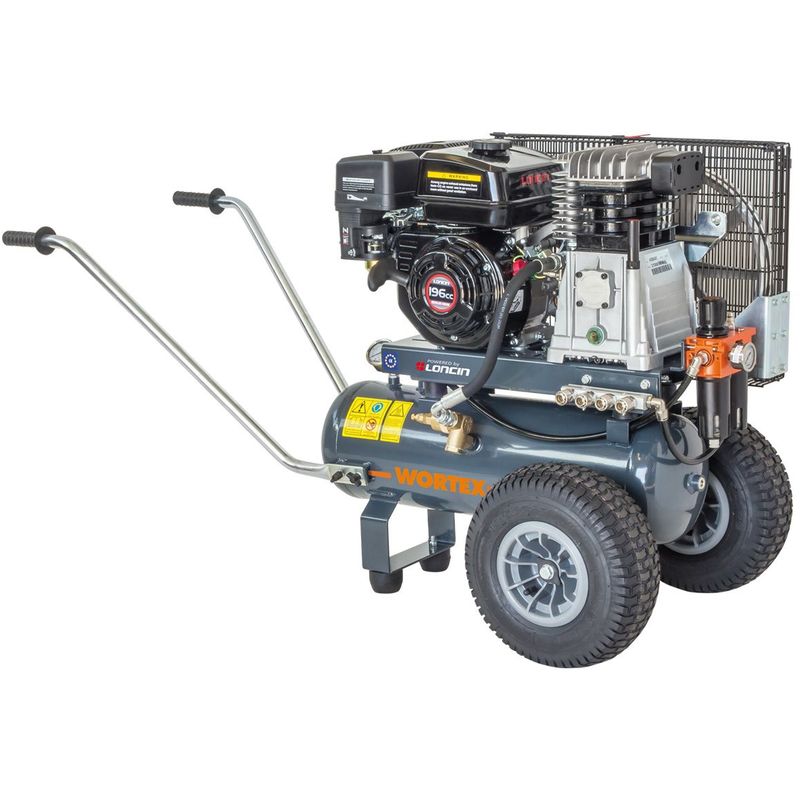 Image of Wortex CB25/520 motocompressore benzina 520 lt/min motore a scoppio loncin 6,5 hp 4 tempi