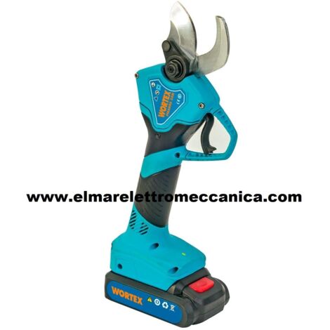 Wortex PIRANHA 30M Forbici a Batteria taglio 27 mm 2 Batterie a Litio 2 Ah