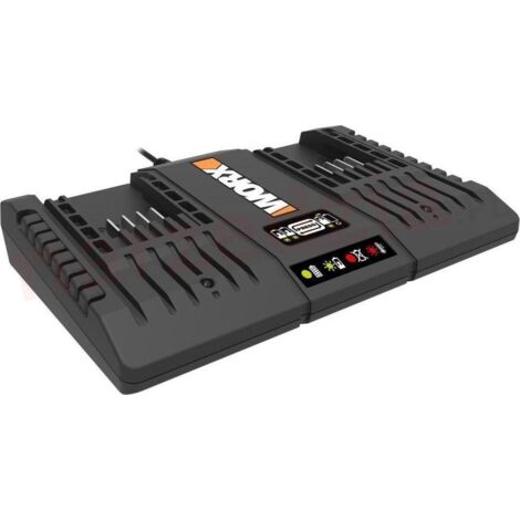 Worx Chargeur double rapide pour batteries 20V