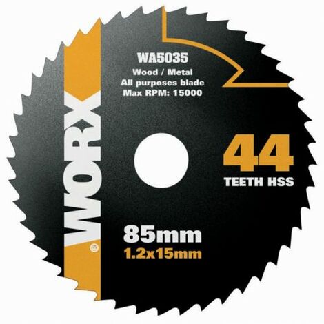 Worx DIY WA5035 WA5035 - Disco multiusos HSS Worxsaw 85mm 44T
