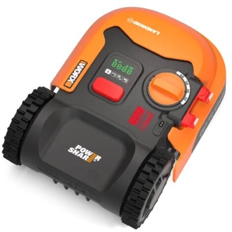 Worx – Faucheuse robotisée M500 20V – Surface d'action 500m² – Guidage intelligent – Largeur de coupe 18cm – Pente jusqu'à 35%
