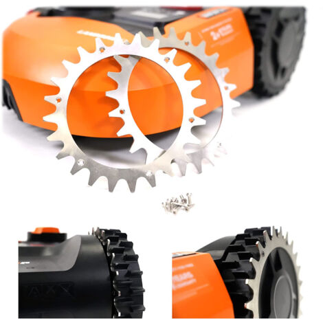 Worx Landroid Mowing Robot Traction Wheel Cleats Anti-skid Wheels-L Type 225mm, 2pcs